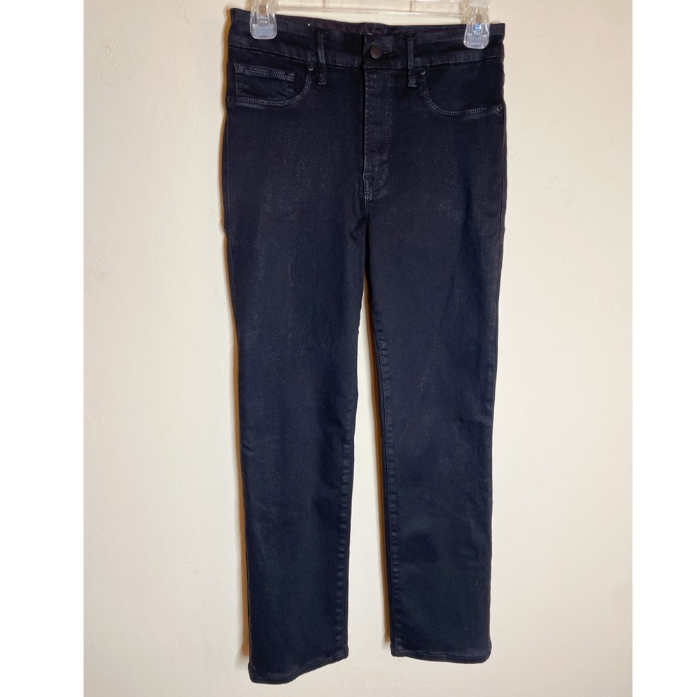 Good American Good Straight Black jeans.